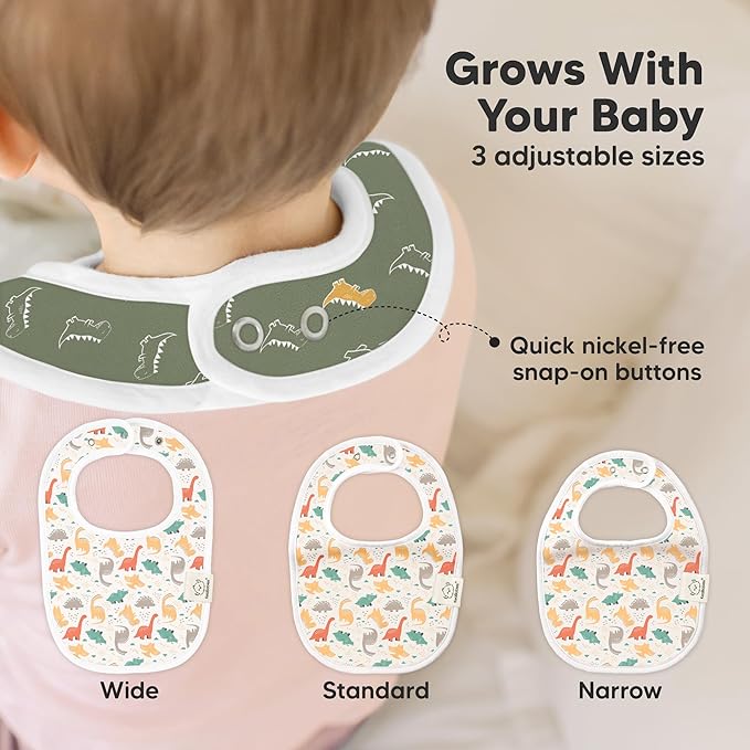 8-Pack Organic Baby Bibs for Boys, Girls - Image 4