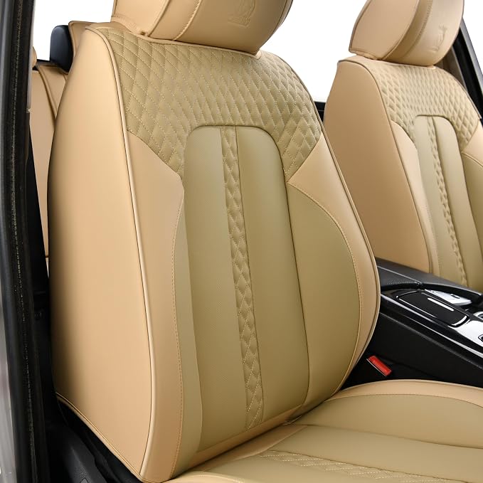 Doogo Front Seat Covers, Leather Car Seat Covers 2-Pack, Waterproof Universal - Image 7