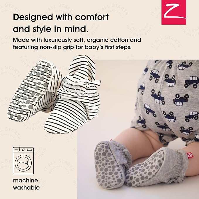 Zutano Organic Baby Booties Newborn Infant, Lost Baby Socks Solution, 18-24 - Image 2