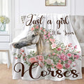 Just A Girl Who Loves Horses Blanket by AUSMART