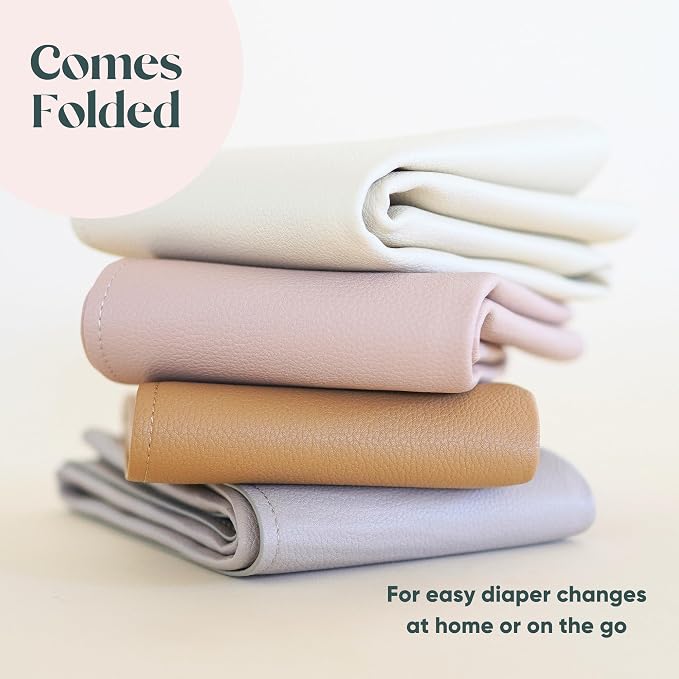 Ava + Oliver Vegan Leather Baby Changing Mat - Image 3