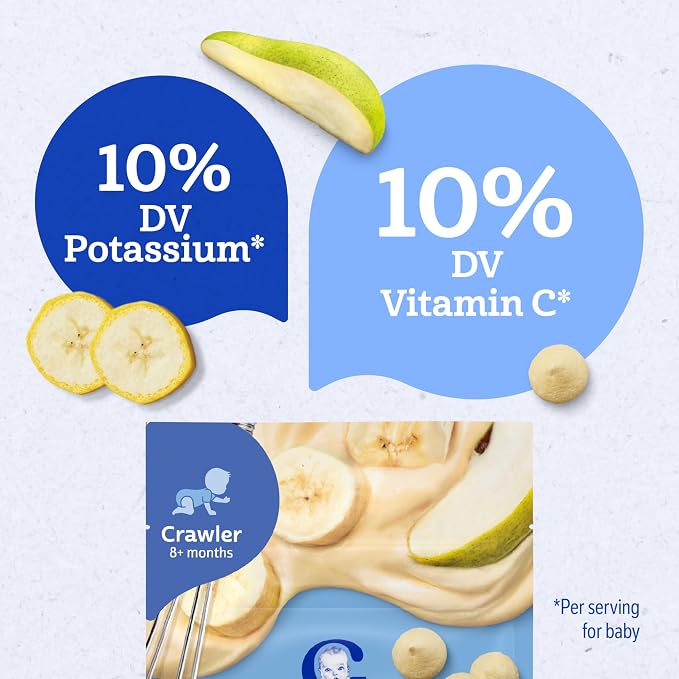 Gerber Stage 3 Baby Food Snacks, Banana Pear Whipped Melts, Baby Led Feeding - Image 6