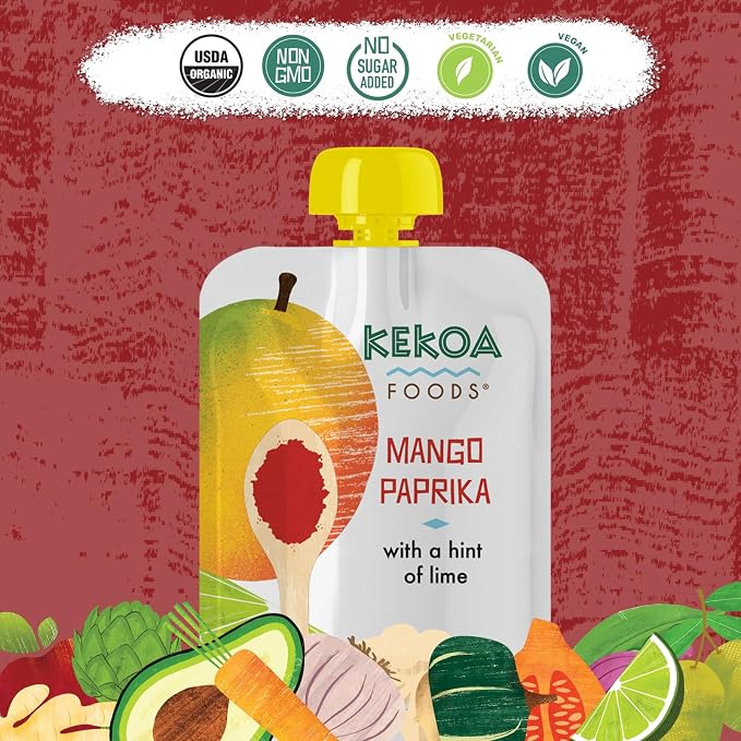 Kekoa Foods Mango Paprika Baby Food Purée | 100% USDA Certified-Organic - Image 3