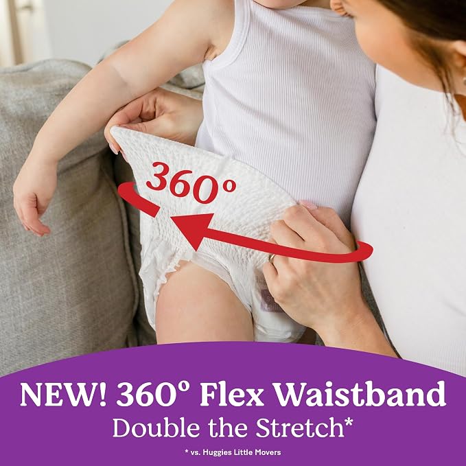 Huggies Size 3 Baby Diapers, Little Movers HuggFit 360° Baby Diapers - Image 2