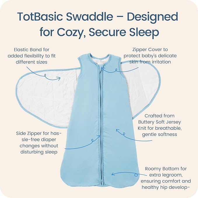 Newborns Swaddle Sleep Sack 0–3 Months, 1.0 TOG Baby Blanket - Image 2