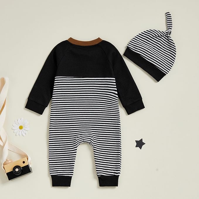Kuriozud Newborn Infant Unisex Baby Boy Girl Clothes Button Romper Jumpsuit - Image 5