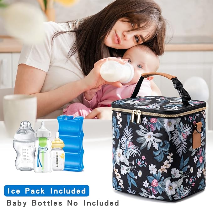Breastmilk Cooler Bag with Ice Pack Fits 6 Baby Bottles Up to 9 Ounce, Baby - Image 6