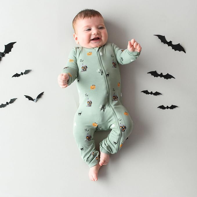 KYTE BABY Unisex Rayon Made From Bamboo Zippered Rompers 0-24 Months - Image 2