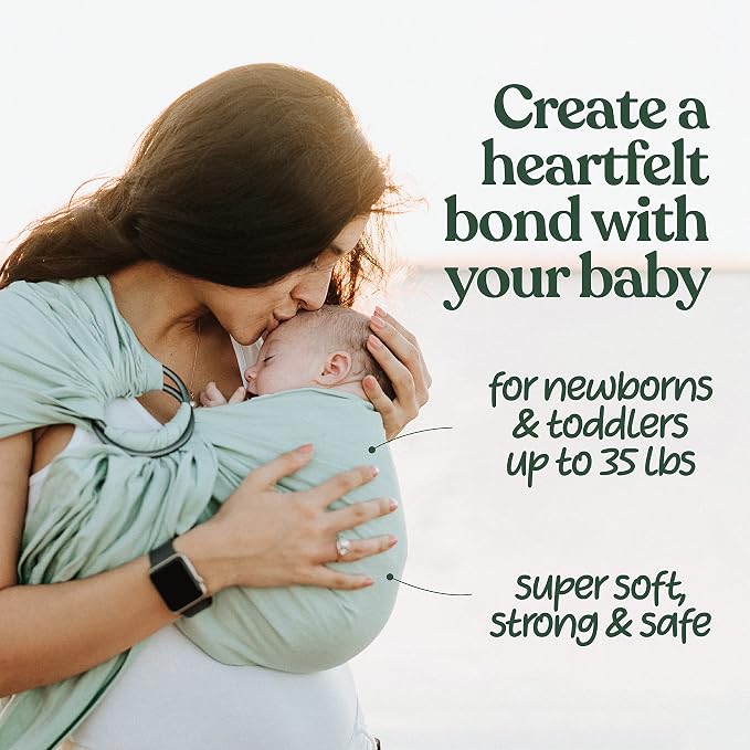 Nalakai Luxury Ring Sling Baby Carrier, Soft Linen Blend Baby Sling, Baby Wrap - Image 2