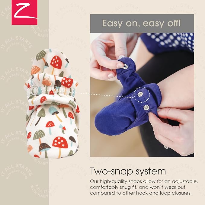 Zutano Organic Baby Booties Newborn Infant, Lost Baby Socks Solution, 18-24 - Image 3