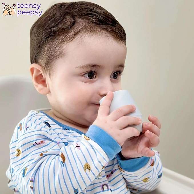 2 Pack Tiny Cup for 4+ Months | Silicone Baby Cups 6-12 Months, Infant Training - Image 3