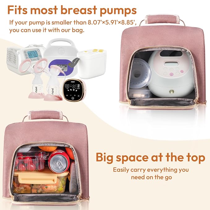 NCVI Breast Pump Bag, Double Layer Removable Pump Bag - Image 5