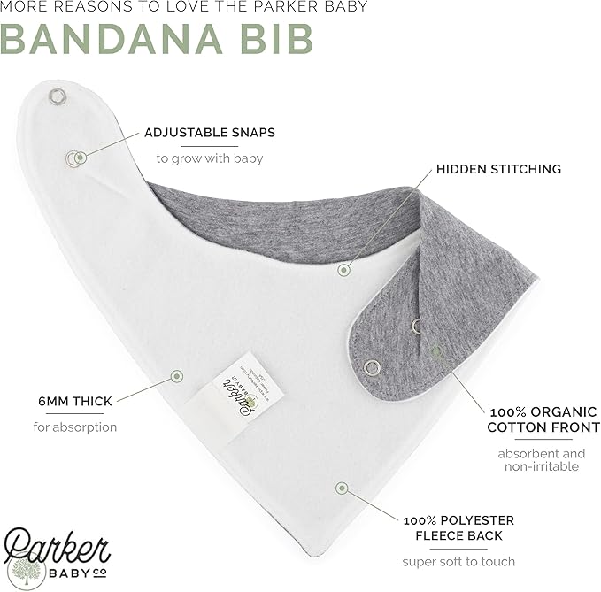 Parker Baby Bandana Drool Bibs 8 Pack Baby Bibs - Image 2