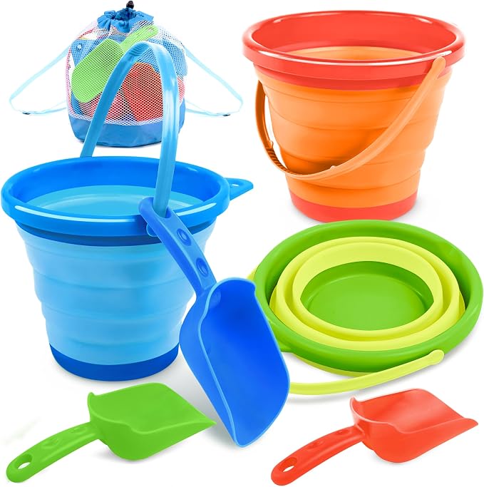 JOYIN 3 Packs Foldable Pail Bucket by JOYIN