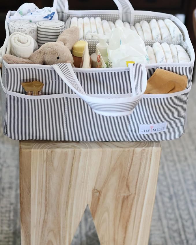 Lily Miles Baby Diaper Caddy Organizer, Baby Shower Basket - Image 9