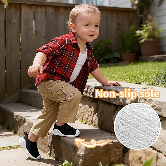 Baby Boys Girls First Walking Shoes Wide Toe Box Infant Sneakers Lightweight - Image 7