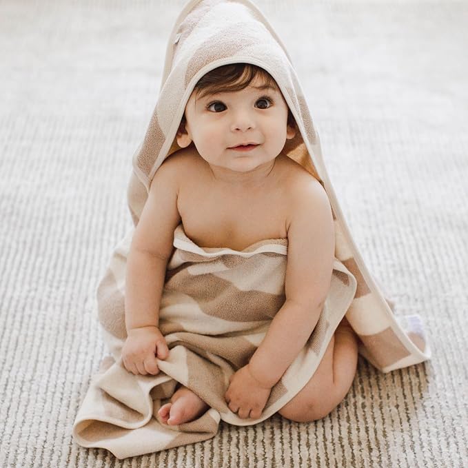 Burt's Bees Baby Hooded Woven Terry Towels Organic Cotton, Unisex Bath - Image 3