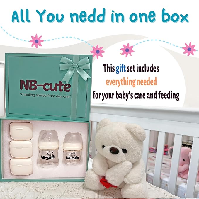 Glass Baby Bottles Anti Colic Set 2 Pack 3oz and 6oz BPA Free Heat Resistant - Image 9