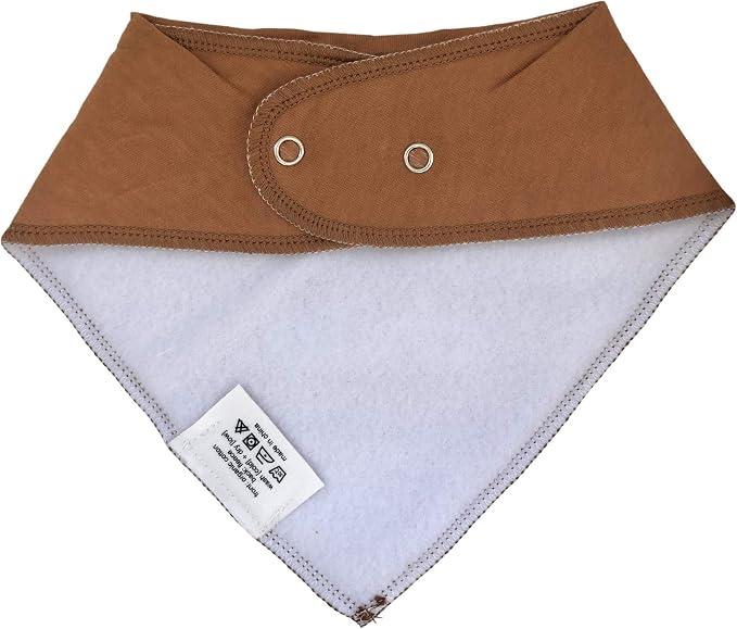 Denver James Bandana Feeding Drool Baby Bib I Soft Organic Cotton I Fleece Back - Image 2