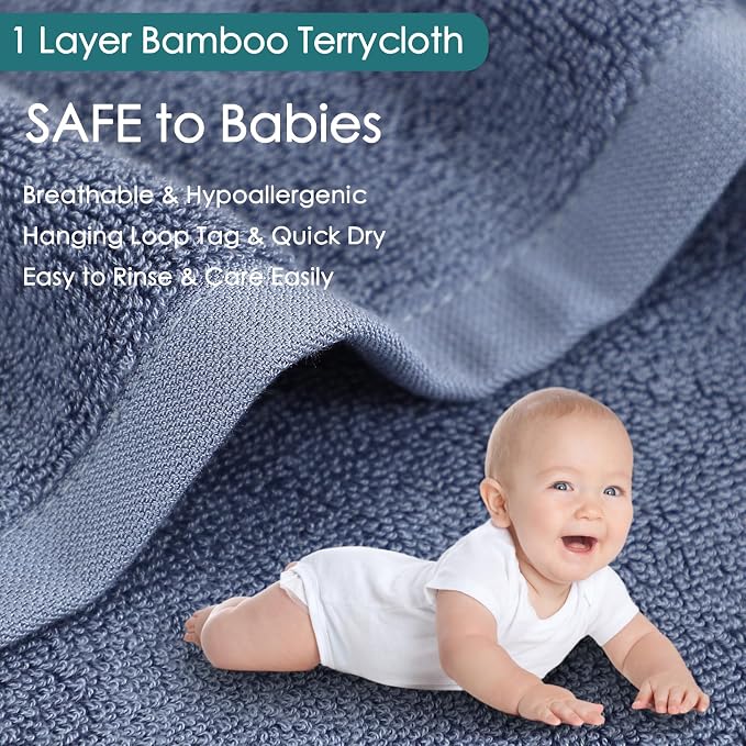 Baby Washcloths 12 Pack, 10x10 inch Ultra Soft Small Wash Cloths - Image 2