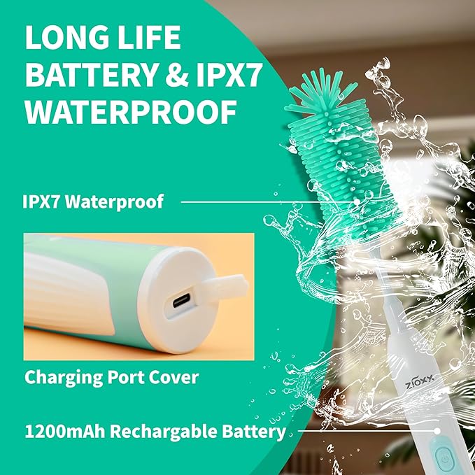 Electric Bottle Brush Cleaner New Upgrade, Portable Electric Baby Bottle Brush - Image 6