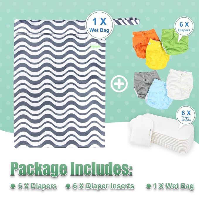 wegreeco Cloth Diapers 6 Pack - Image 6