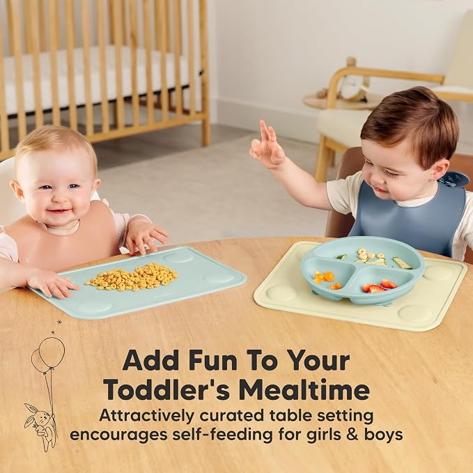 KeaBabies 2-Pack Silicone Placemats - Image 6
