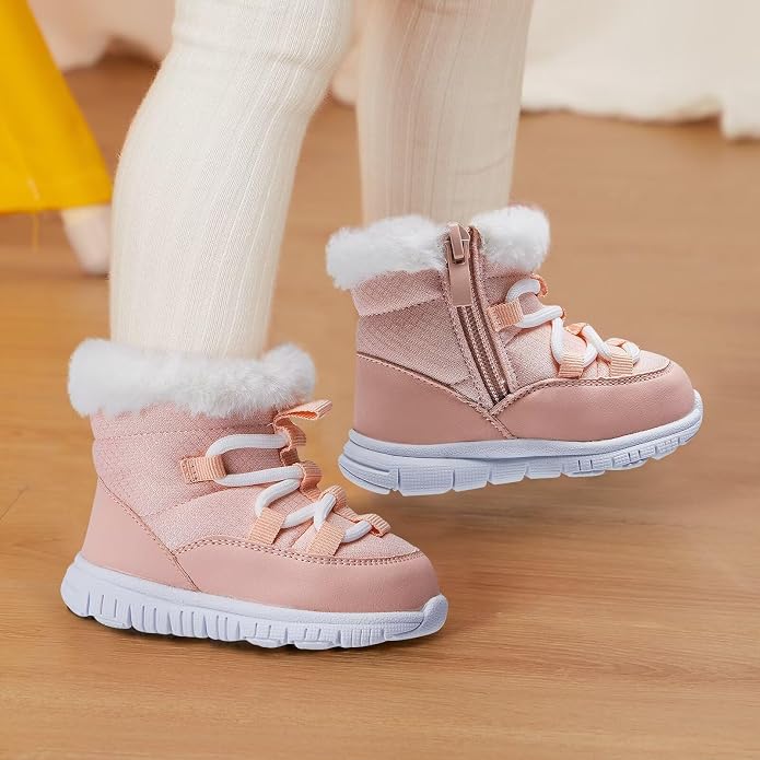 BMCiTYBM Girls Boys Snow Boots Warm Winter Fur Lined Baby Shoes - Image 3