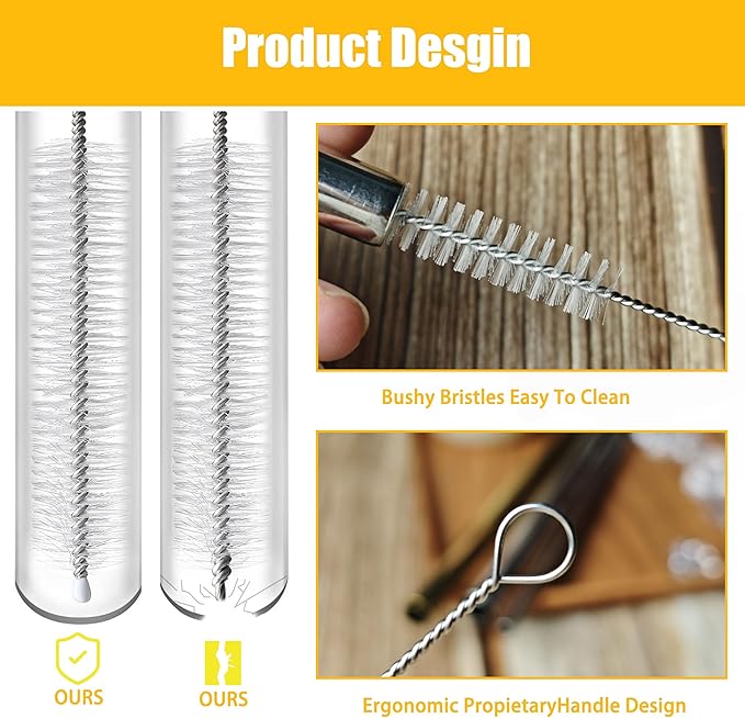 Straw Cleaner Brush for Stanley Cup, Straw Cleaning Brush and Nylon Bristles - Image 3