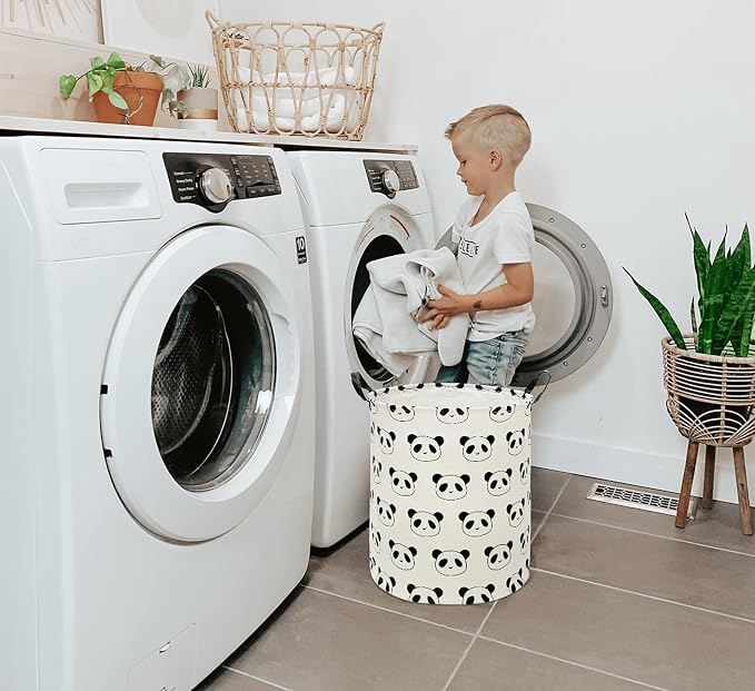 Round Laundry Hamper Storage Basket Laundry Organizer Hamper Storage Bins - Image 4