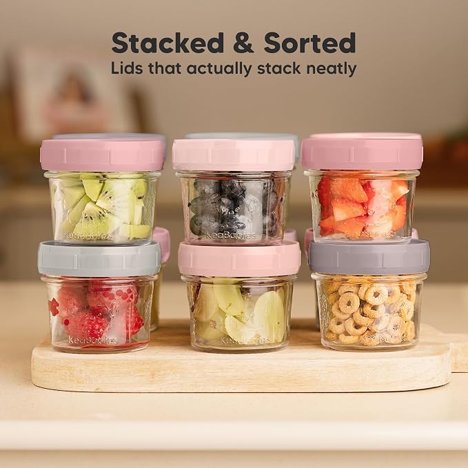 KeaBabies 6pk 4oz Glass Baby Food Containers - Image 7