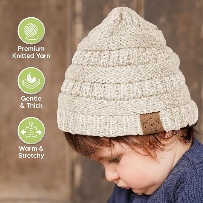 3-Pack Baby Beanies for Boys, Girls - Image 4