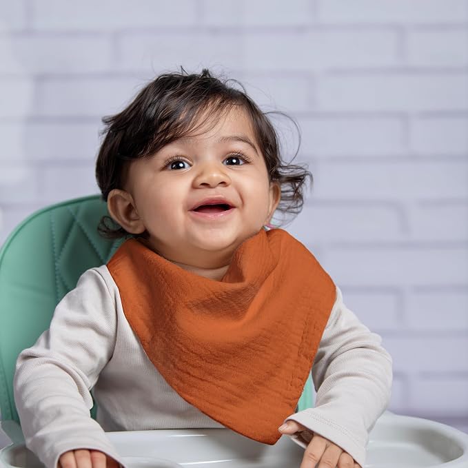 Muslin Baby bibs for drooling and teething, 100% cotton, Bibs for baby girl - Image 7