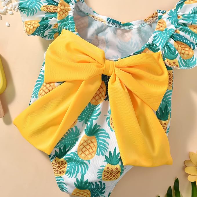 Toddler Girl Baby Ruffles Mermaid Fish Scale Swimsuit One Piece Swimwear - Image 5