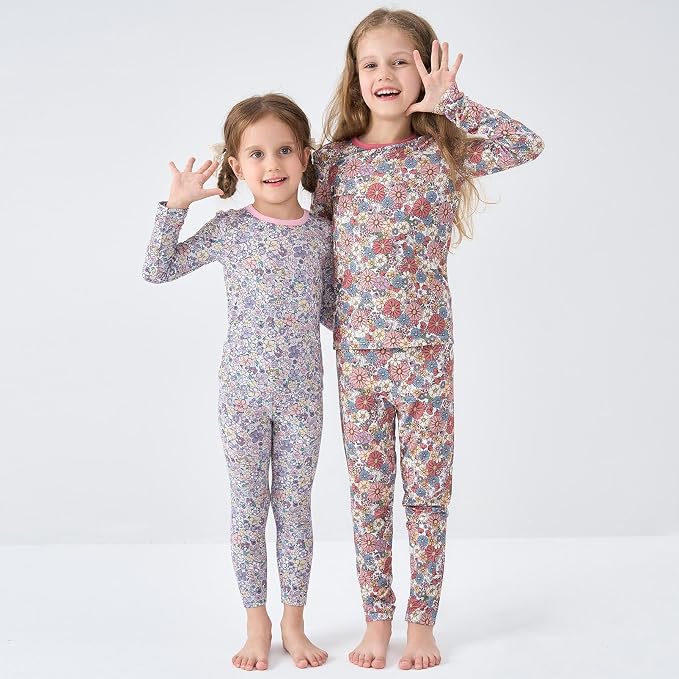 pureborn Baby Toddler Kids Viscose from Bamboo Pajamas Set Pjs 2pcs 18M-8Y - Image 3