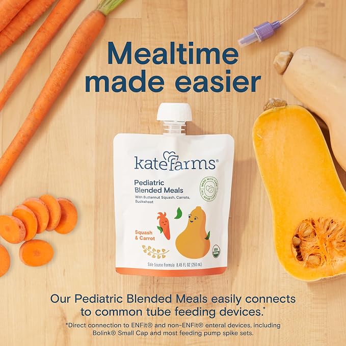 KATE FARMS Organic Pediatric Blended Meal, Squash and Carrot, 8g protein - Image 7