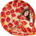 Lhedon Pizza Blanket Adult Size, Blankets Queen Size, 80 Inches Round Pepperoni by FunCozyandHandyBlanketsforAllAgesandToolsYou%E2%80%99llLove