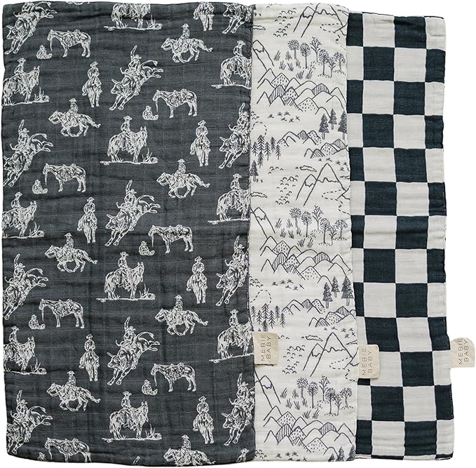 Mebie Baby Burp Cloths, Muslin Burp Cloth Set by MebieBaby