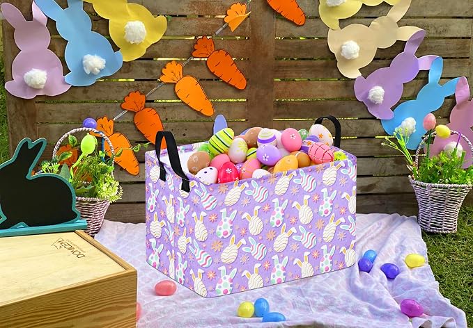 Easter Gift Basket Eggs Storage Basket Kids Toys Storage Basket Organizer Box - Image 6