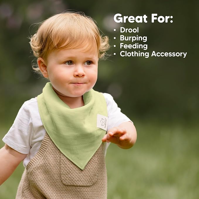 8-Pack Muslin Baby Bibs for Boys, Girls - Image 9
