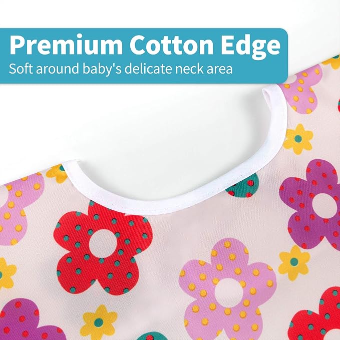 3 Pcs Long Sleeved Bib Set|Baby Waterproof Bibs - Image 4