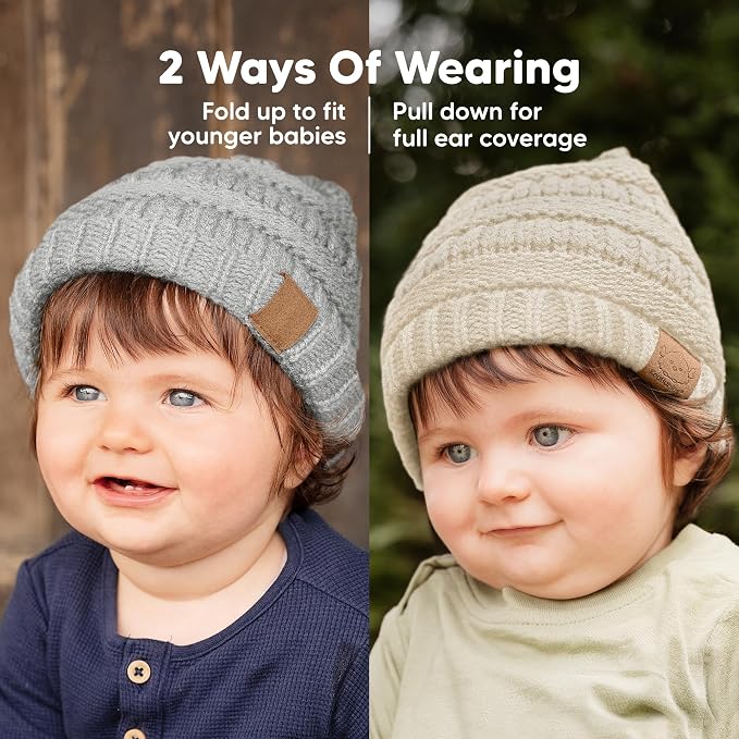 3-Pack Baby Beanies for Boys, Girls - Image 3