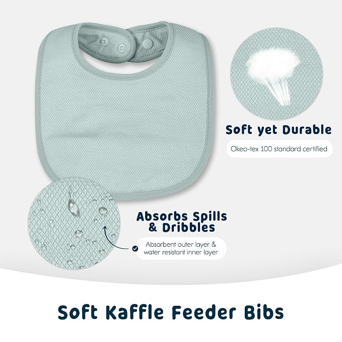Tiny Twinkle 8 Pack Baby Bibs for Drooling and Teething – Waterproof & - Image 5