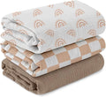 Muslin Swaddle Blankets for Newborn, 3 Pack Breathable Soft Receiving Blanket by LYRICHOMBABY