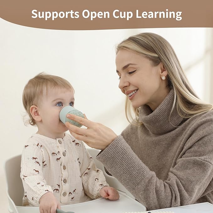 Moonkie Silicone Baby Cup 4 Months+ | Tiny Open Training Cup - Image 3
