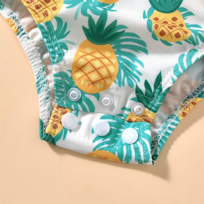 Toddler Girl Baby Ruffles Mermaid Fish Scale Swimsuit One Piece Swimwear - Image 6