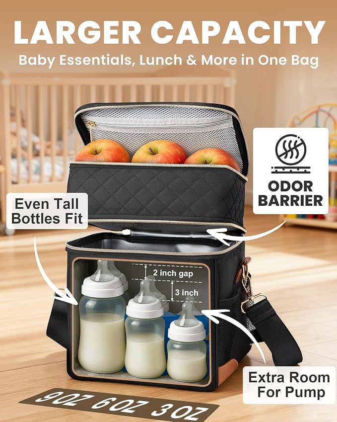 Breastmilk Cooler Bag with Ice Pack, Upgraded Breast Milk Cooler Waterproof - Image 3