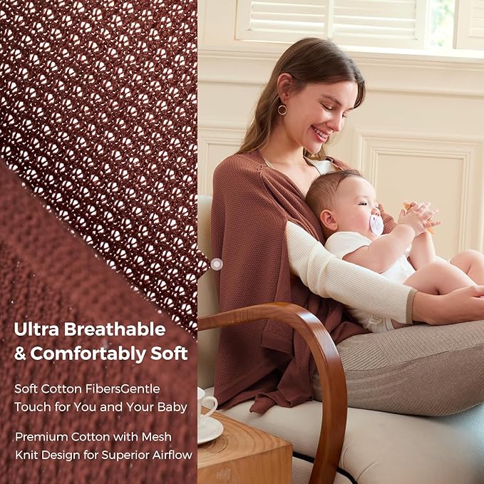 Momcozy Nursing Cover for Breastfeeding, Soft Privacy Poncho, Portable Breast - Image 4