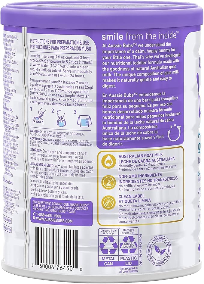Aussie Bubs Australian Goat Milk-Based Toddler Formula, - Image 8