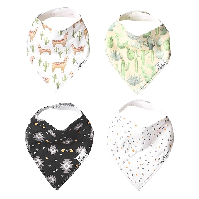 Copper Pearl 4 Pack Soft Cotton Baby Bibs by CopperPearl